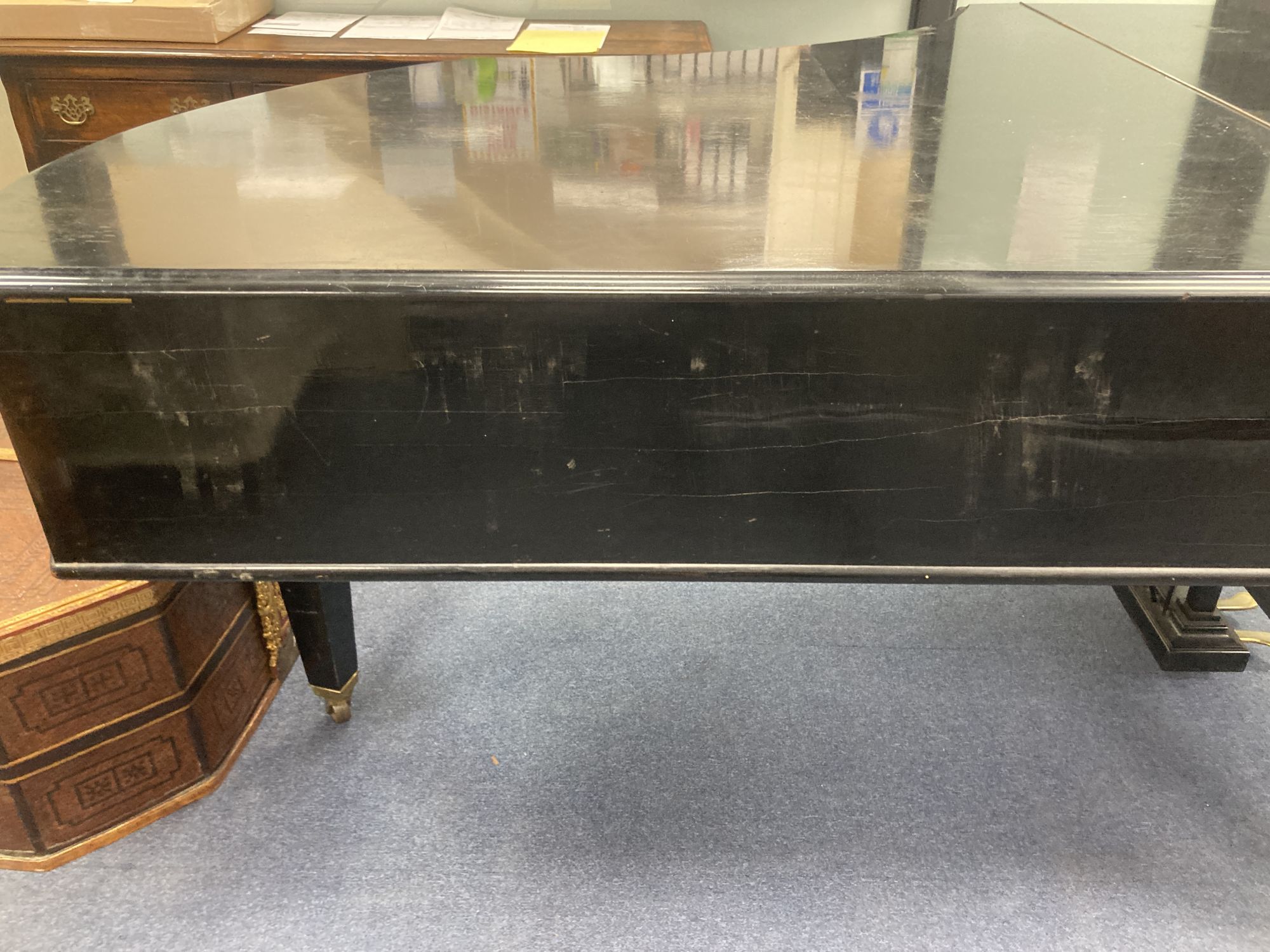 A Bechstein ebonised cased boudoir grand piano, c.1901, length 198cm
